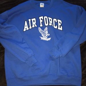Blue Air Force Crewneck size Large. Super comfy.